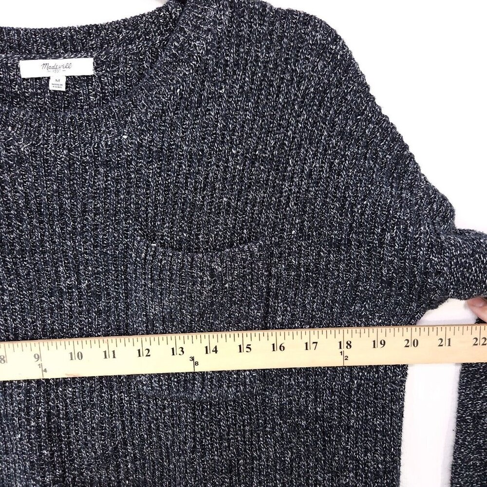 Madewell Pullover Sweater Silk Linen Womens Medium Layered Hem Long Sleeve - Picture 9 of 11